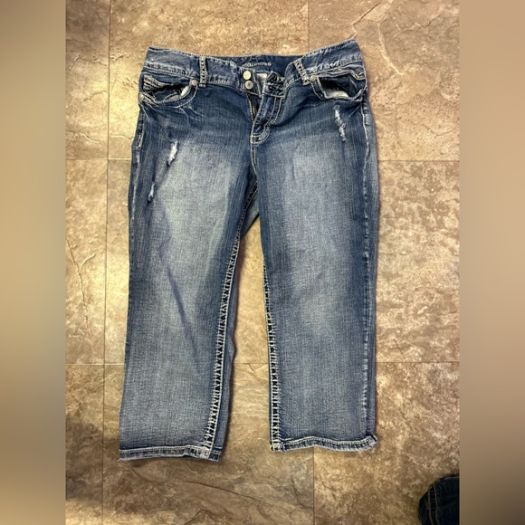 Capri Femme Maurice's – Taille 3 (Régulier) – Entrejambe 24 – Coton Délavé – Occasion Très Bon état